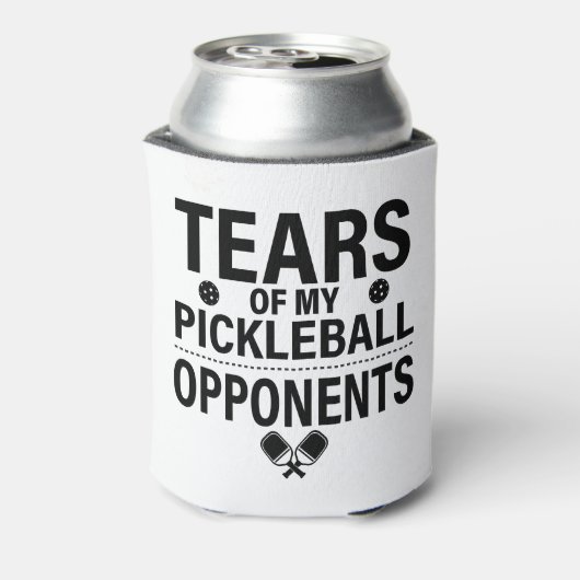 Tranen van mijn Pickleball Funny minimale Pickleba Blikjeskoeler (Blikje Achterkant)