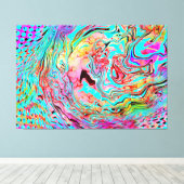 Tranquability Abstracte Fluid Art Canvas Afdruk (Insitu (Houten vloer))