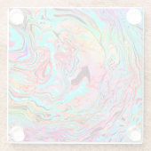 Tranquability Abstracte Fluid Art Glazen Onderzetter (Achterkant)