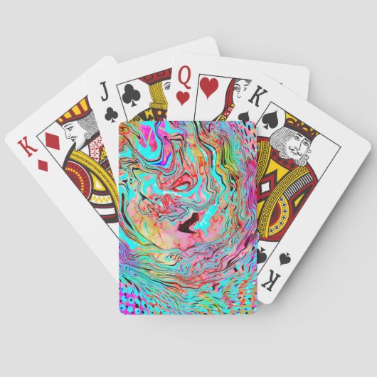 Tranquability Abstracte Fluid Art Pokerkaarten (Achterkant)