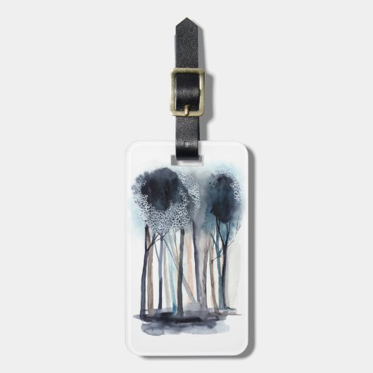 Tranquil Abstracte bomen Bagagelabel (Voorkant verticaal)