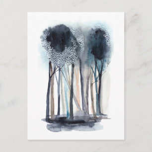 Tranquil Abstracte bomen Briefkaart