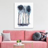 Tranquil Abstracte bomen Canvas Afdruk (Insitu (Woonkamer))