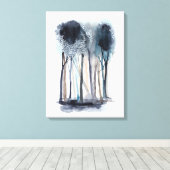 Tranquil Abstracte bomen Canvas Afdruk (Insitu (Houten vloer))