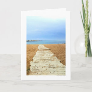 Tranquil Beach Boardwalk - Carte personnalisable