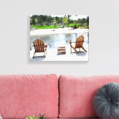 Tranquil Beach Stoelen foto Canvas Afdruk (Insitu (Woonkamer))
