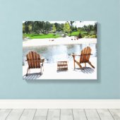 Tranquil Beach Stoelen foto Canvas Afdruk (Insitu (Houten vloer))