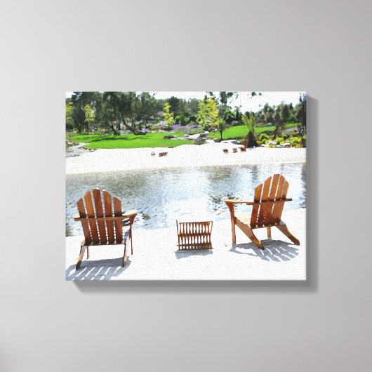 Tranquil Beach Stoelen foto Canvas Afdruk (Voorkant)