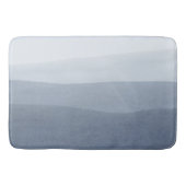 Tranquil Blauw-Grijs Abstract Landschap Badmat (Voorkant)