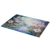 Tranquil Blooms: Gepersonaliseerde Wildflower Glas Snijplank (Hoek)