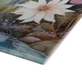 Tranquil Blooms: Gepersonaliseerde Wildflower Glas Snijplank (Hoek)