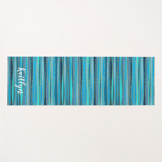 Tranquil Blue Zen | Gepersonaliseerd Yogamat (Voorkant (horizontaal))