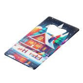 Tranquil Christmas Kredietkaart Flessenopener (Voorkant Gekanteld)