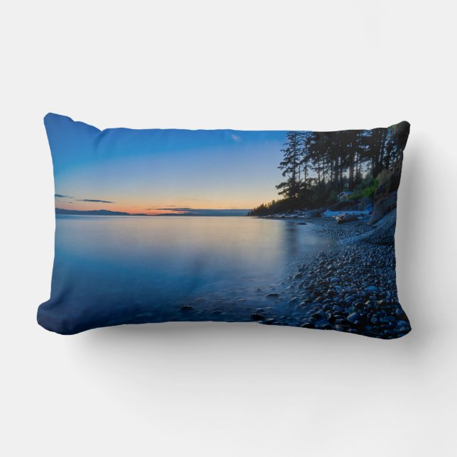 Tranquil Coastal Sunset Lumbar Pillow Cover Kussen (Voorkant)
