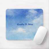 Tranquil Custom Sky Dreams Waterverf Blauw & Wit Muismat (Met muis)