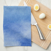 Tranquil Custom Sky Dreams Waterverf Blauw & Wit Theedoek (Quarter Fold)