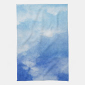 Tranquil Custom Sky Dreams Waterverf Blauw & Wit Theedoek (Verticaal)