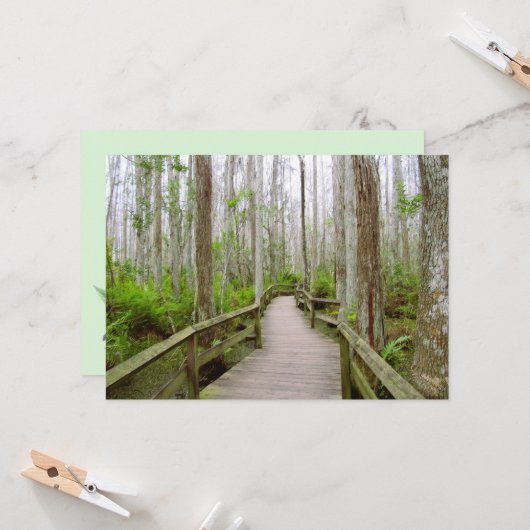 Tranquil Day in het moeras Flat wenskaart Kaart (Voorkant / Achterkant in situ)