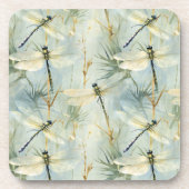 Tranquil Dragonfly Watercolor-stijl Bier Onderzetter (Voorkant)