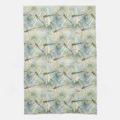 Tranquil Dragonfly Watercolor-stijl Theedoek (Verticaal)