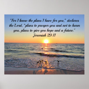 TRANQUIL EN CALM JEREMIAH 29:11 SUNRISE POSTER