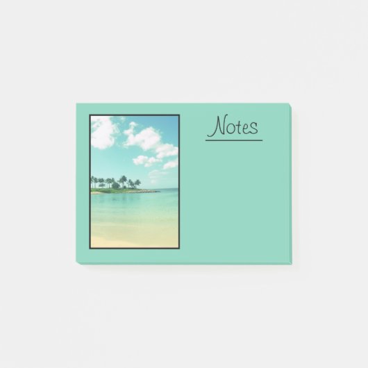 Tranquil en Serene Turquoise Beach in Hawaii Post-it® Notes (Voorkant)