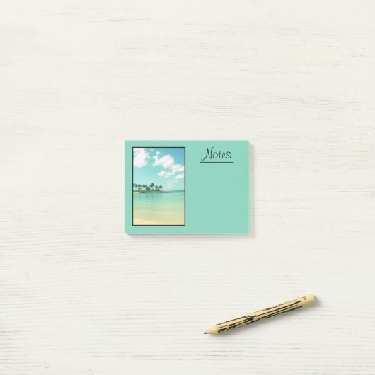 Tranquil en Serene Turquoise Beach in Hawaii Post-it® Notes (Op bureau)