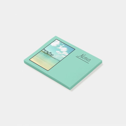 Tranquil en Serene Turquoise Beach in Hawaii Post-it® Notes (Schuin)