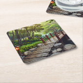 Tranquil Escape - Japans Tuin Papier Onderzetter (Schuin)