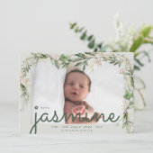 Tranquil Eucalyptus Elegant Green Breezy Zee Aankondiging (Staand voorkant)