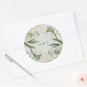 Tranquil Eucalyptus Elegant Green Breezy Zee Ronde Sticker