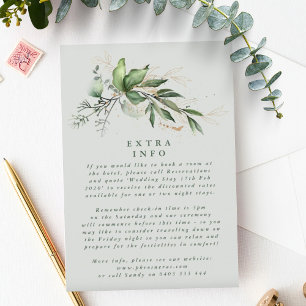 Tranquil Eucalyptus Elegant Groen Detail Zee Informatiekaartje