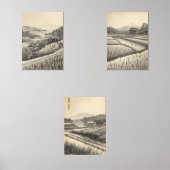 Tranquil Fields – Japanese Countryside Vintage Art (Recto)