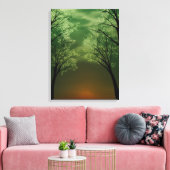 Tranquil Forest in de schemering Canvas Afdruk (Insitu (Woonkamer))
