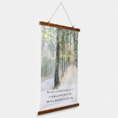 Tranquil Forest Path Waterverf Optionele formuleri Hangend Wandkleed (Gebogen)