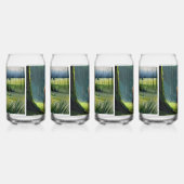 Tranquil Forest Serenity: Herten grazen Blikvorm Glas (Links)