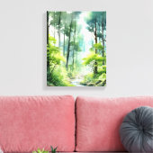 Tranquil Forest Stream Canvas Afdruk (Insitu (Woonkamer))