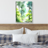 Tranquil Forest Stream Canvas Afdruk (Insitu (Slaapkamer))