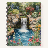Tranquil Garden Waterfall Spiral Notebook Notitieboek (Voorkant)