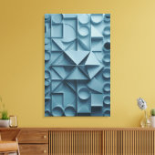 Tranquil Geometry Abstract Canvas Print (Insitu (Woonkamer))