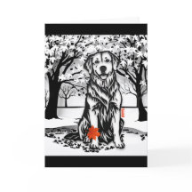 TRANQUIL GLEN Golden Retriever Carte de voeux