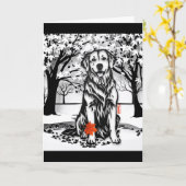TRANQUIL GLEN Golden Retriever Carte de voeux (Fleur jaune)