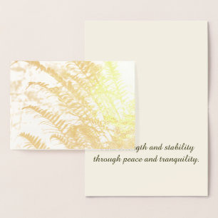 Tranquil Golden Fern Folie Kaarten