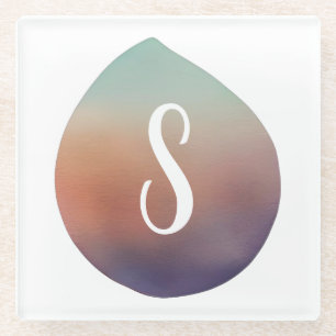 Tranquil Gradient Teardrop Glazen Onderzetter