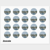 Tranquil Harbor Ronde Sticker (Vel)