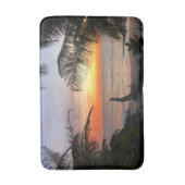 Tranquil Hawaiian Tropical Island Beach Sunset Badmat (Voorkant Verticaal)