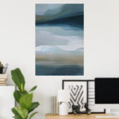 Tranquil Horizon Abstract Landscape Poster (Thuiskantoor)