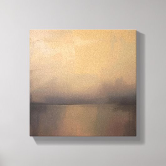 Tranquil Horizon – Zachte Abstracte landschapskuns Canvas Afdruk (Voorkant)