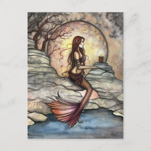 Tranquil Lagoon Mermaid Fantasy Art Briefkaart