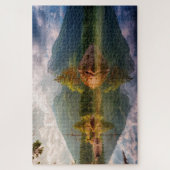 Tranquil-meer met Berg op de achtergrond Legpuzzel (Verticaal)